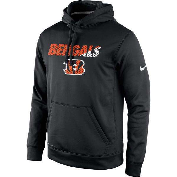 Men Cincinnati Bengals Nike Kick Off Staff Performance Pullover Hoodie Black